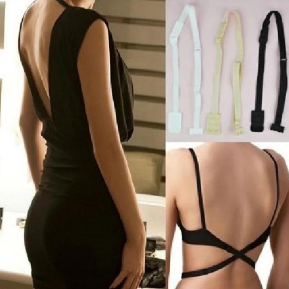 Bra Straps Extender For Open Back Look Tan